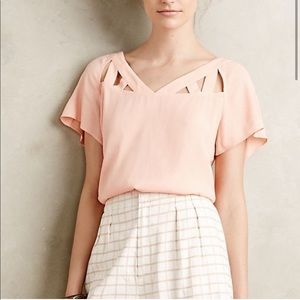 Anthropologie (Maeve) Tri-Cut Top